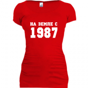 Женская удлиненная футболка На земле с 1987