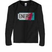 Детская футболка с длинным рукавом с надписью Energy
