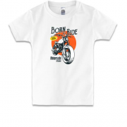 Детская футболка с винтажным мото Born to Ride