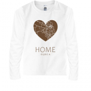 Детская футболка с длинным рукавом с сердцем Home Одесса