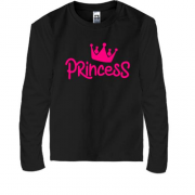 Детская футболка с длинным рукавом с короной princess