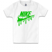 Детская футболка лого Nike c потеками