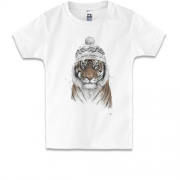 Детская футболка с тигром в шапочке