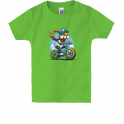 Детская футболка Заец на BMX