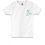 Детская футболка мини Голубь мира