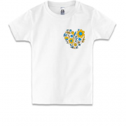 Детская футболка Сердце из цветов (2)