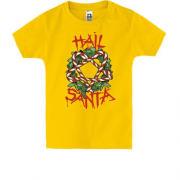 Детская футболка с рождественским венком Hail Santa