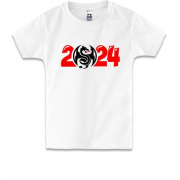 Детская футболка с надписью 2024 - год дракона