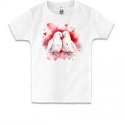Детская футболка с влюбленными голубями (2)