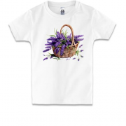 Детская футболка Корзина с лавандой