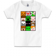 Детская футболка Minecraft Creeper Patern