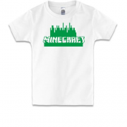 Детская футболка Minecraft Green Logo