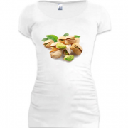 Женская удлиненная футболка с фисташками 2