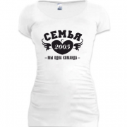Женская удлиненная футболка Семья с 2005