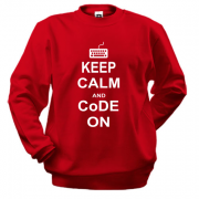Свитшот Keep calm and code on