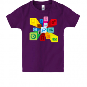 Детская футболка с иконками приложений