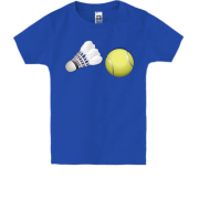 Детская футболка с теннисным мячом и воланчиком