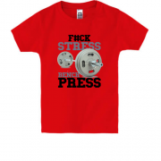 Детская футболка для качалки "F#ck stress - bench press"