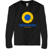 Детская футболка с длинным рукавом Ukrainian air force
