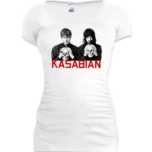 Подовжена футболка Kasabian з черепом