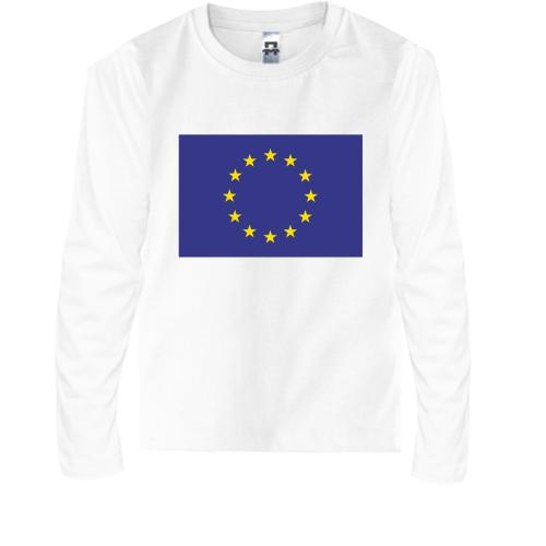 Детский лонгслив с флагом  Евро Союза