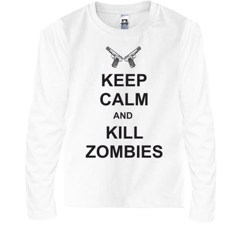 Детский лонгслив Keep Calm and kill zombies