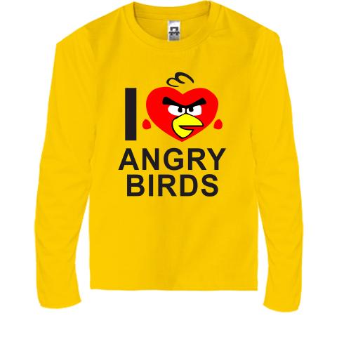 Дитячий лонгслів I love Angry Birds