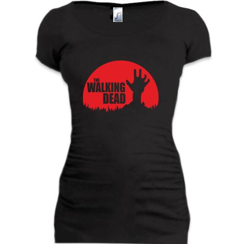 Женская удлиненная футболка the walking dead