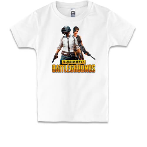 Детская футболка с персонажами PlayerUnknown’s Battlegrounds