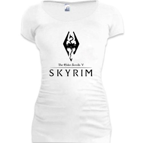 Женская удлиненная футболка The Elder Scrolls V: Skyrim