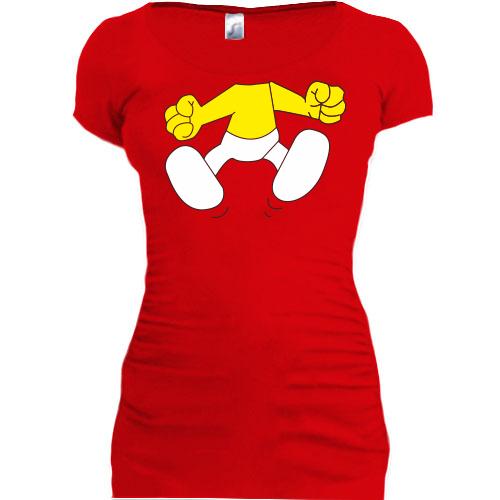 Женская удлиненная футболка Чужое тело