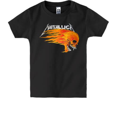 Детская футболка Metallica (с огненным черепом)