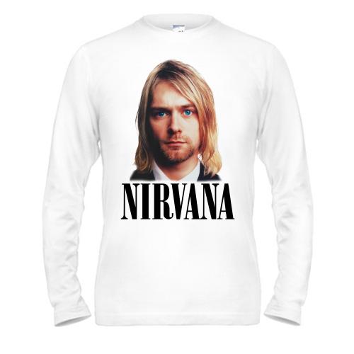Чоловічий лонгслів з Курт Кобейном (Nirvana)