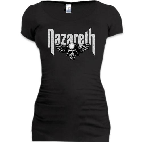 Подовжена футболка Nazareth (з сірим черепом)