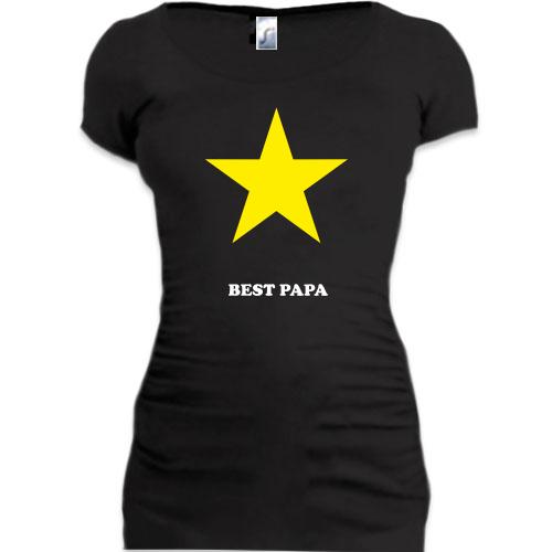 Женская удлиненная футболка Best papa