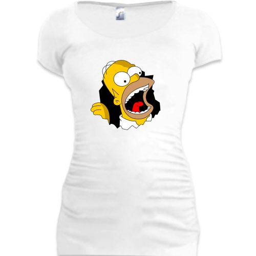 Женская удлиненная футболка Simpsons (12)