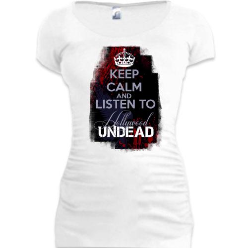 Подовжена футболка Keep calm and listen Hollywood Undead