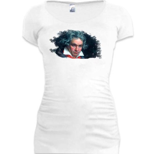 Подовжена футболка з Людвігом ван Бетховеном