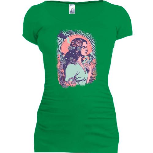 Подовжена футболка з Ланою Дель Рей (ілюстрація)