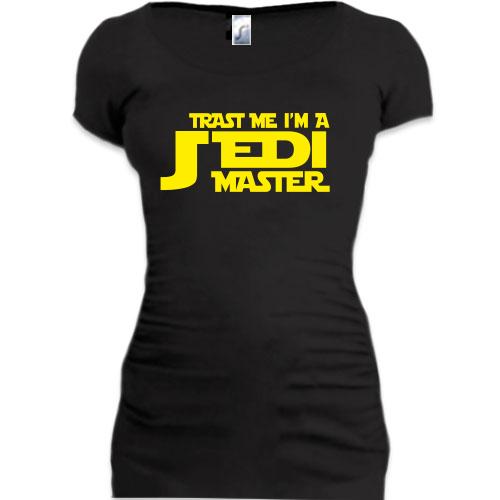Женская удлиненная футболка Jedi master