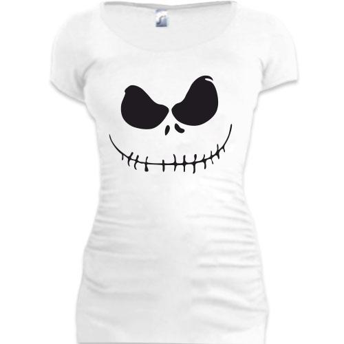 Женская удлиненная футболка с призраком