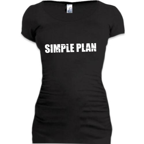 Женская удлиненная футболка Simple Plan