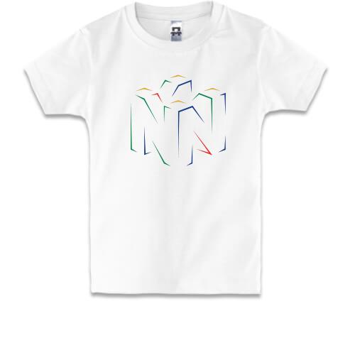 Детская футболка с объемной буквой N