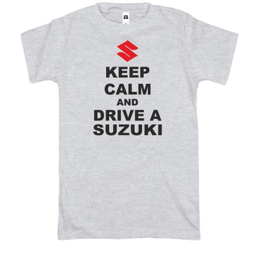 Футболка Keep calm and drive a SUZUKI