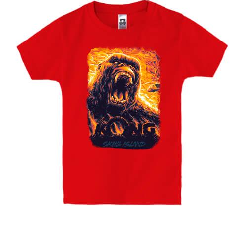 Дитяча футболка з вогняним Кінг конгом