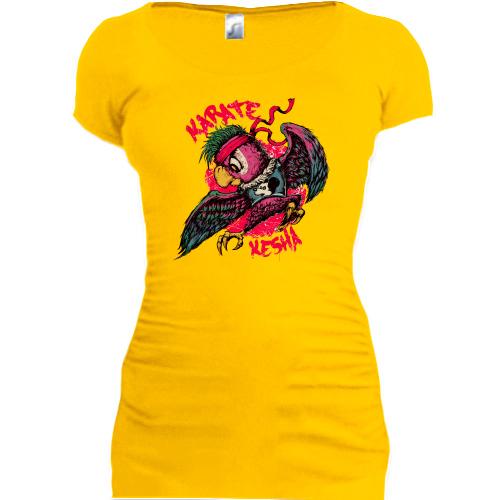 Подовжена футболка з Карате папугою Кешей