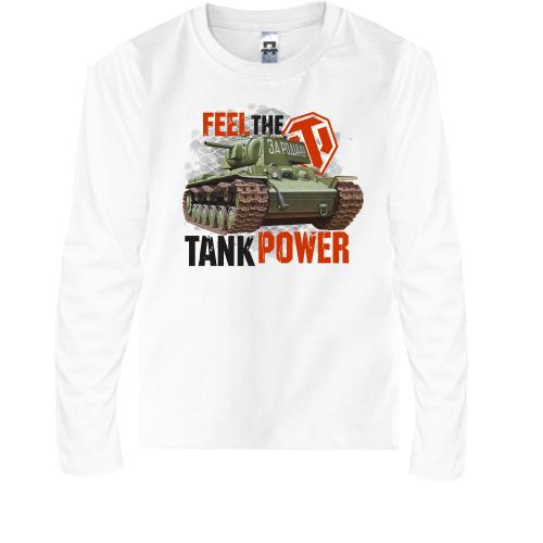 Детский лонгслив WOT - Feel the tank power