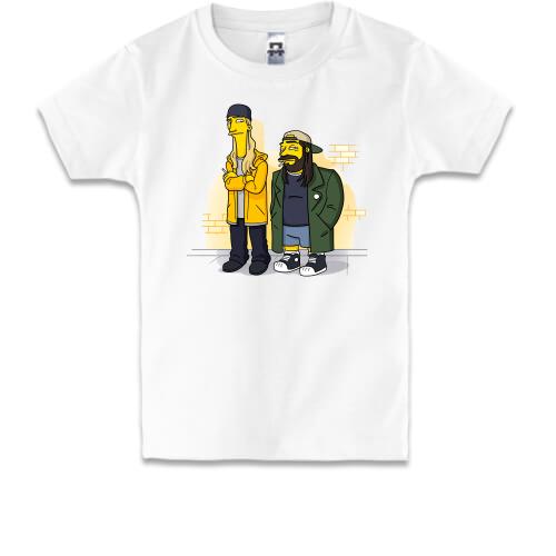 Дитяча футболка з Джеєм і мовчазним Бобом в стилі Сімпсонів