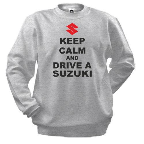Світшот Keep calm and drive a SUZUKI