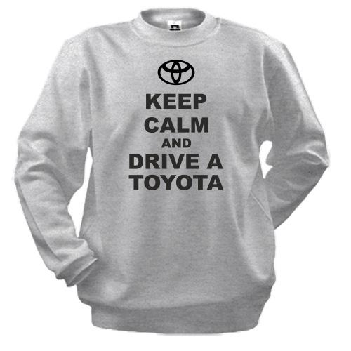 Свитшот Keep calm and drive a Toyota